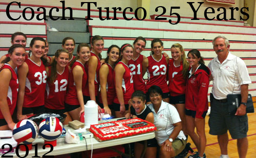 Coach Turco Volleyball Coach 25 Years