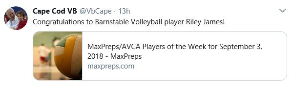 Riley James MaxPreps Player of the Week